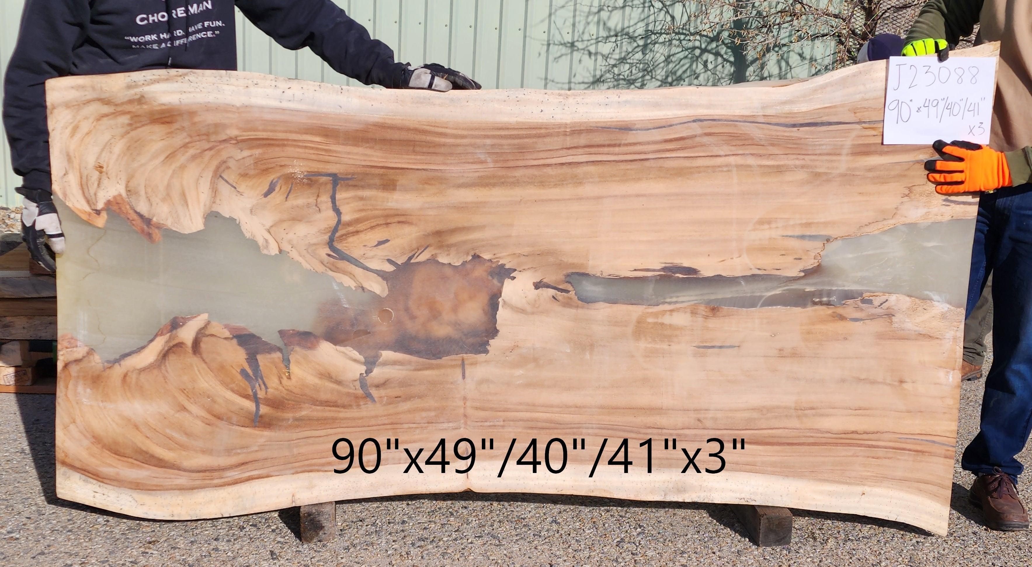 Natural Live Edge Kiln Dried Sustainably Harvested Wood Slab Table